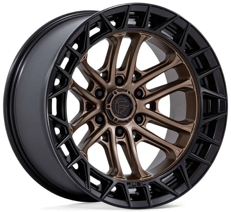 17x9 fuel off-road celsius matte bronze w/ matte black lip fc874 6x5.5/139.7 -12mm
