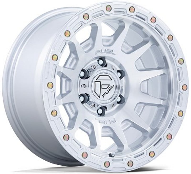 18x9 fuel off-road fortress gloss silver machined fc884 6x5.5/139.7 1mm