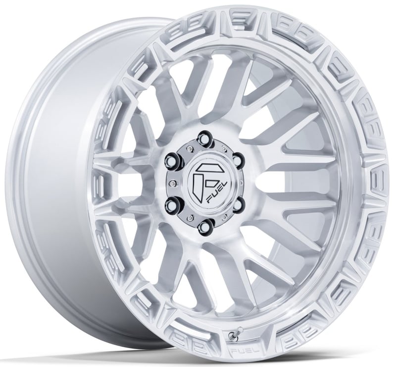 20x9 fuel off-road rail gloss silver machined fc890 6x5.5/139.7 1mm