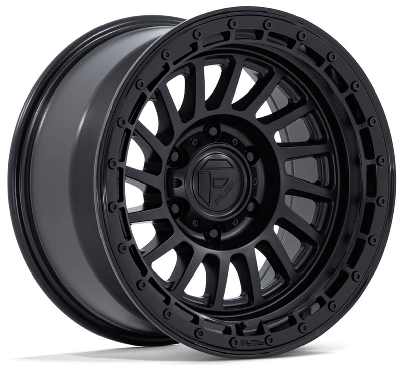 18x9 fuel off-road havoc matte black w/ gloss black lip fc897 6x135 12mm