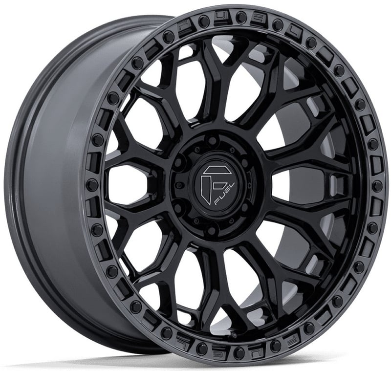 20x9 fuel off-road talon gloss black w/ gunmetal lip fc901 5x5/127 20mm