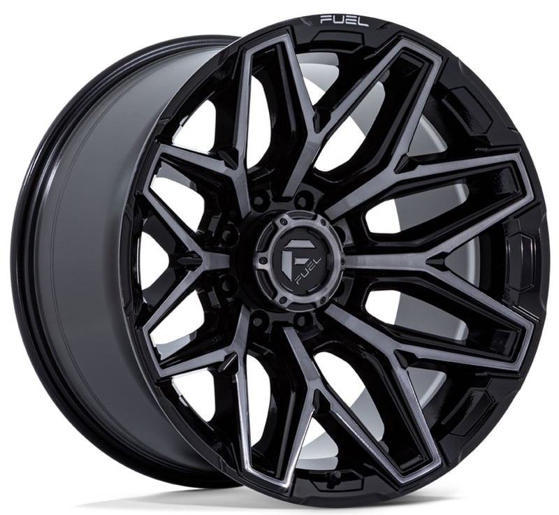 22x12 fuel off-road flux gloss black w/ brushed gray ddt (8-lug) fc854 (* may require trimming) 8x170 -44mm