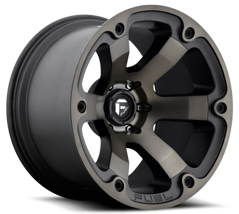 20x9 fuel off-road beast black machined w/ tint d564 6x4.5/114.3 25mm