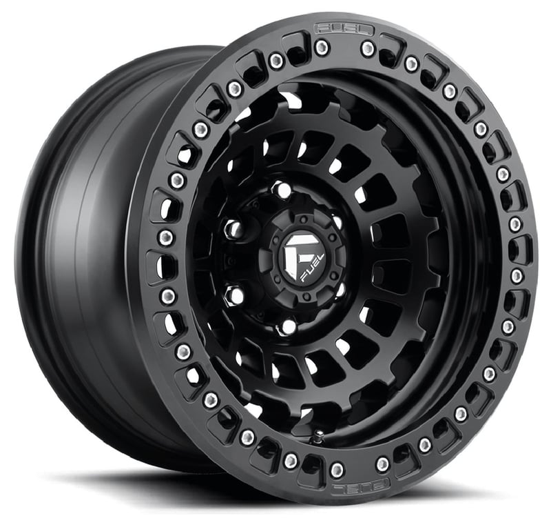 (clearance - no returns) 17x9 fuel off-road zephyr beadlock gloss black w/ matte black ring d101 6x5.5/139.7 -15mm