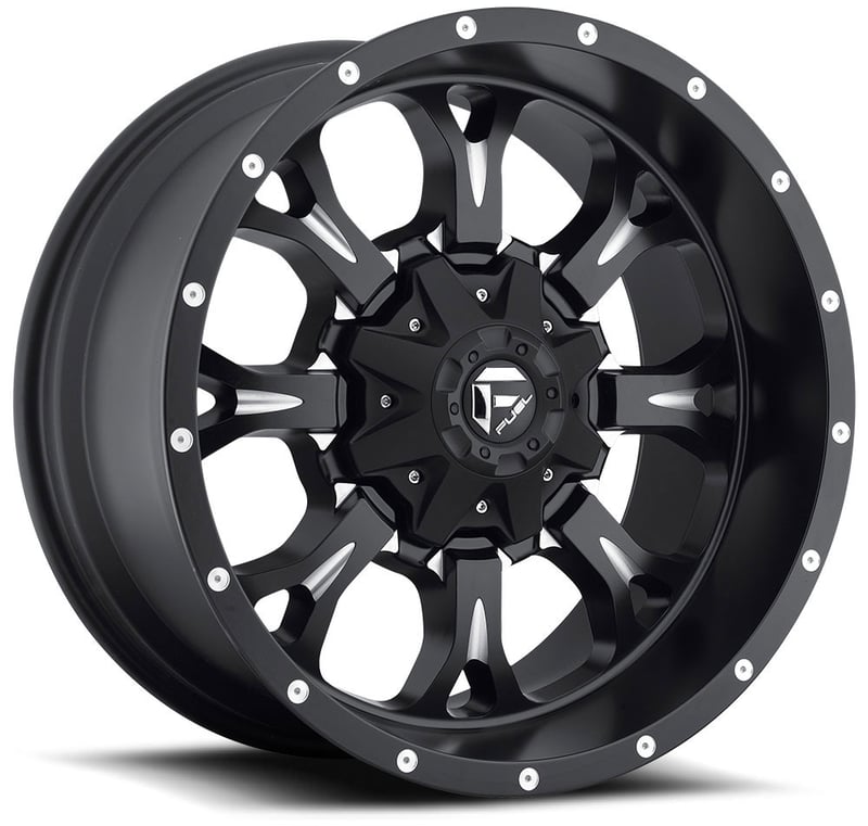 17x9 fuel off-road krank matte black milled d517 8x6.5/165 -12mm