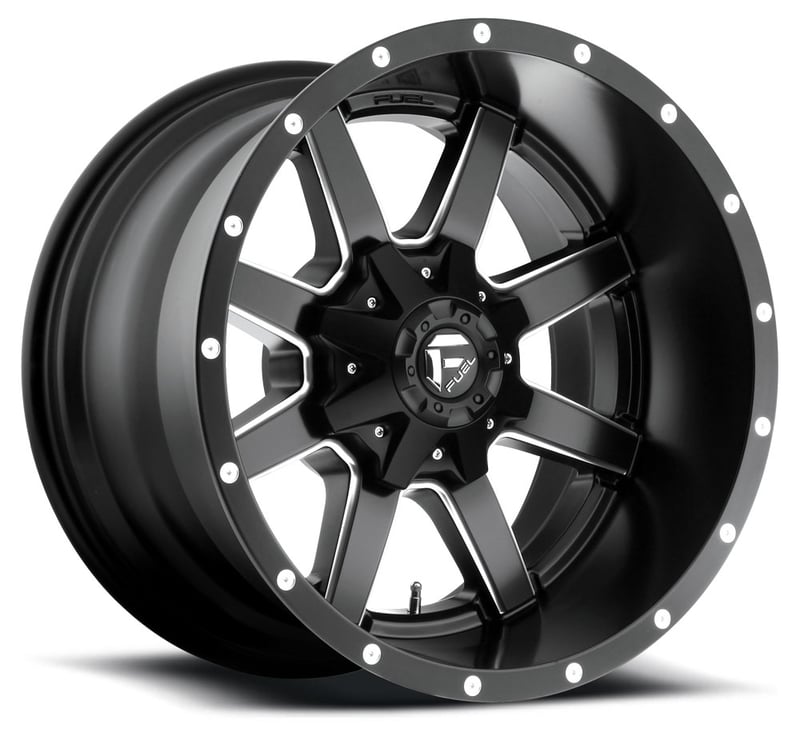 20x10 fuel off-road maverick matte black w/ milled accent d538 5x5.5/139.7 5x150 -18mm