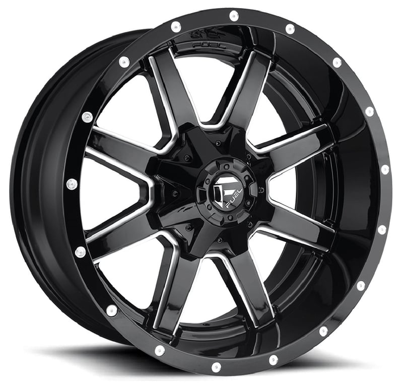 20x9 fuel off-road maverick gloss black milled d610 8x6.5/165 1mm