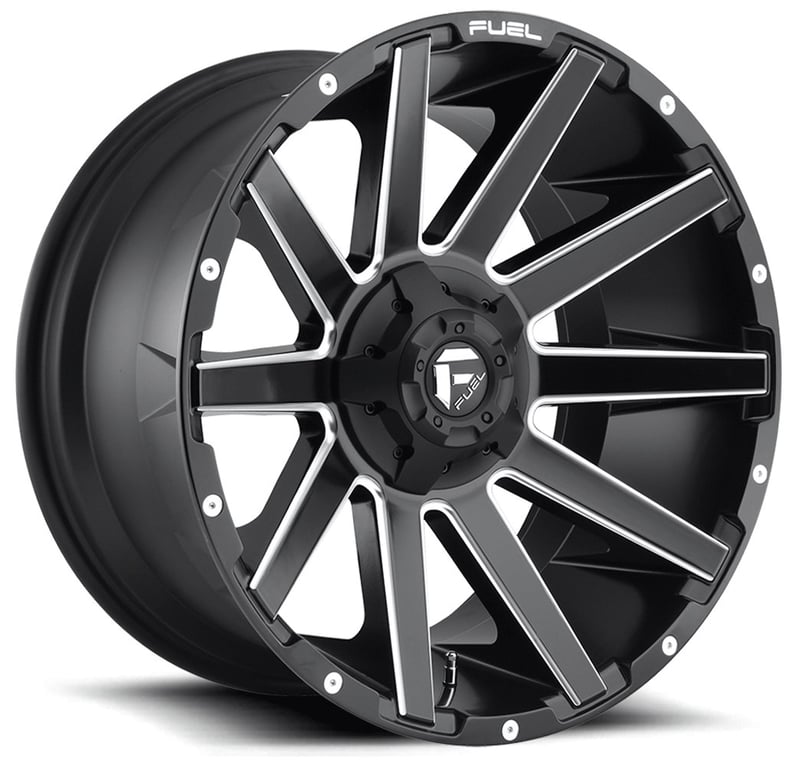 (clearance - no returns) 20x9 fuel off-road contra matte black milled d616 5x5.5/139.7 5x150 20mm