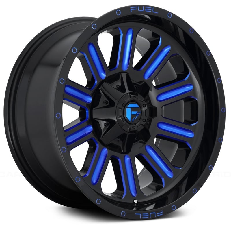 Fuel Off-Road Hardline Gloss Black w/ Candy Blue Accents