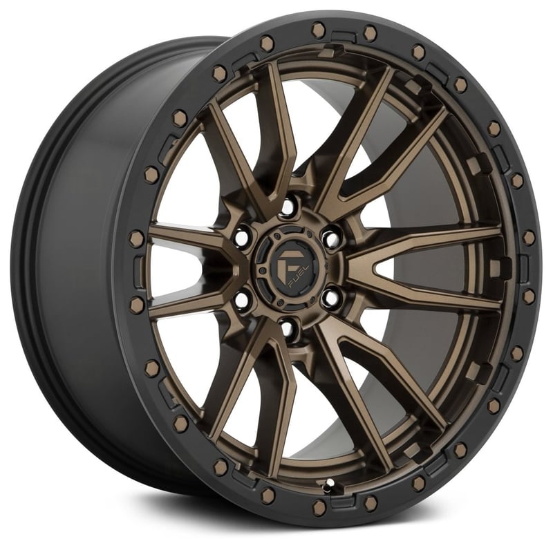 18x9 fuel off-road rebel 6 bronze w/ black lip d681 (6 lug) 6x120 1mm