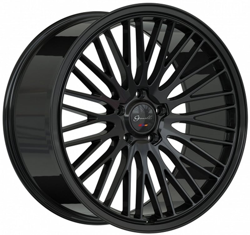 24x9.5 gianelle aria gloss black (flow formed) (deep concave) 5x112 5x120 15mm