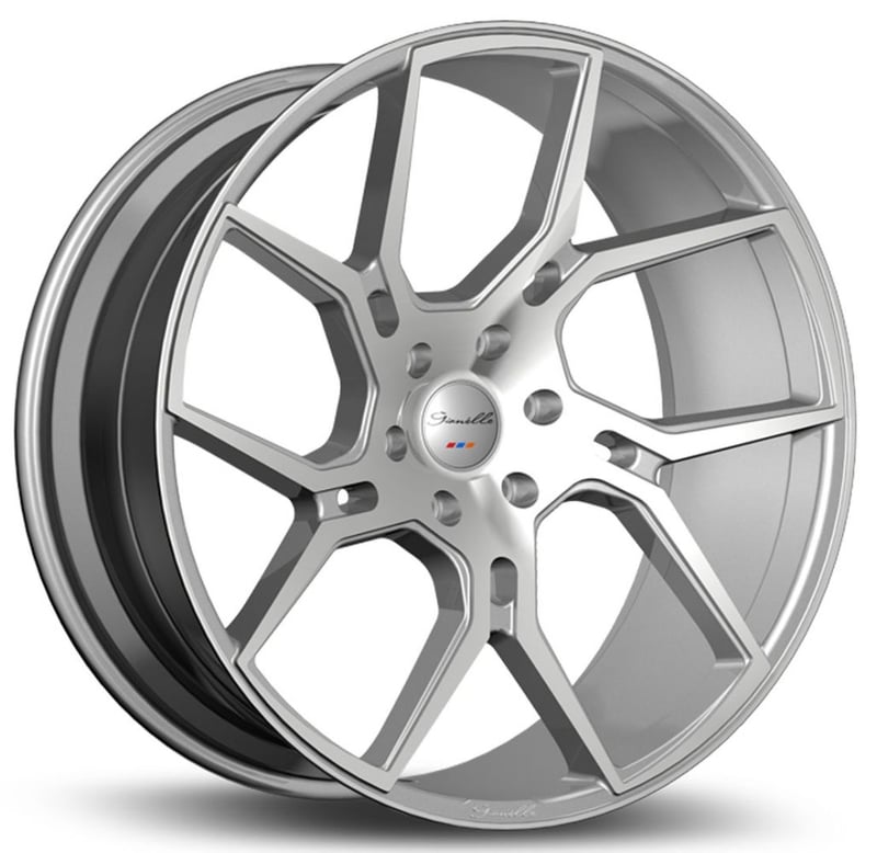 22x9 gianelle dilijan gloss silver machined 5x112 30mm