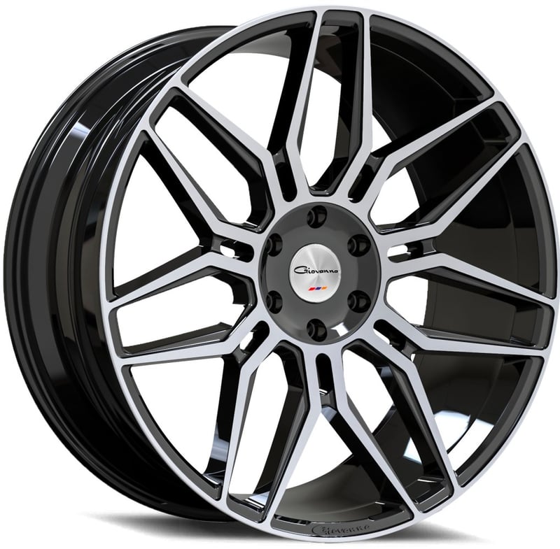 20x9 giovanna bogota gloss black w/ machined face (custom)