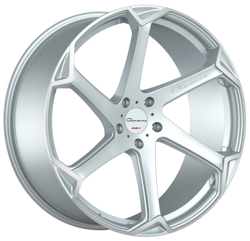 22x9 giovanna dalar-x gloss silver w/ machined face 5x115 15mm