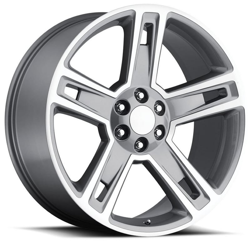 Factory Reproductions Replica Chevrolet Silverado FR34 Replica Wheel Grey Machined Face FR34