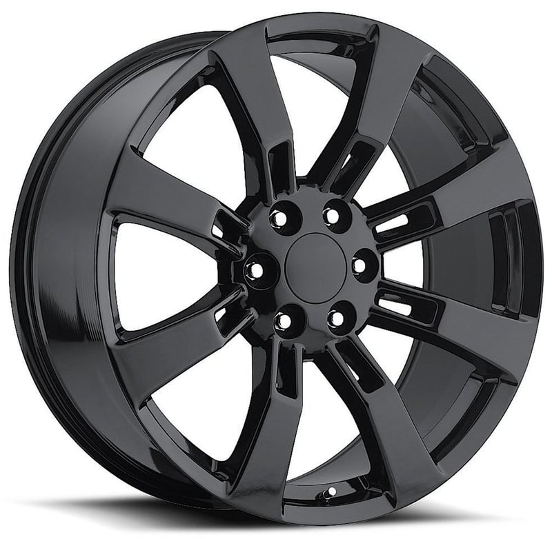 20x8.5 cadillac denali escalade replica wheel gloss black fr40 6x5.5/139.7 31mm