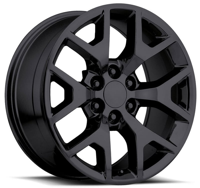 22x9 gmc sierra replica wheel gloss black fr44 6x5.5/139.7 31mm