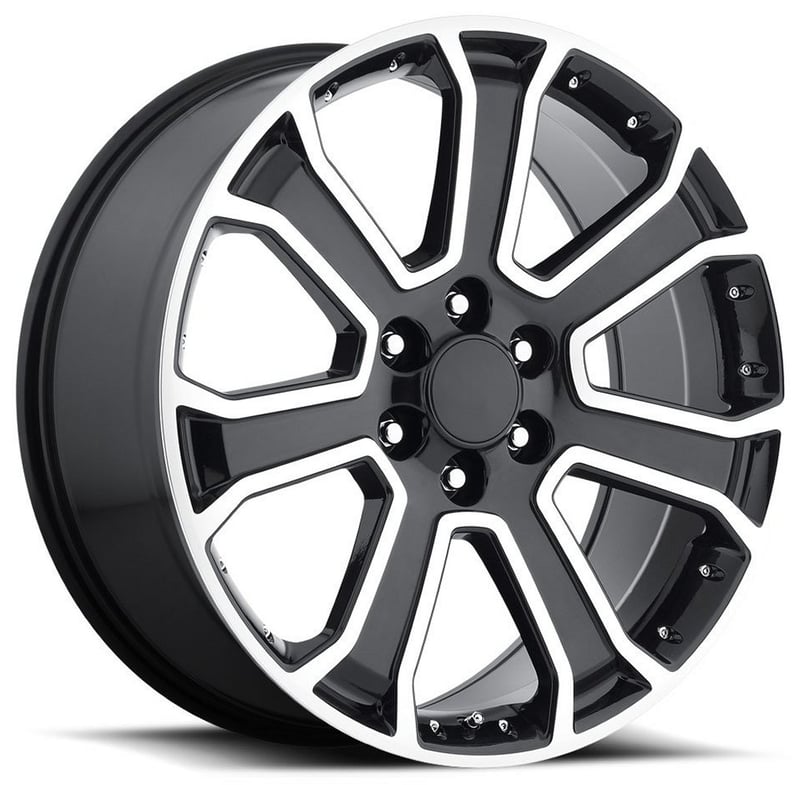 Factory Reproductions Replica GMC Yukon Denali Replica Wheel Gloss Black Machined Face FR49