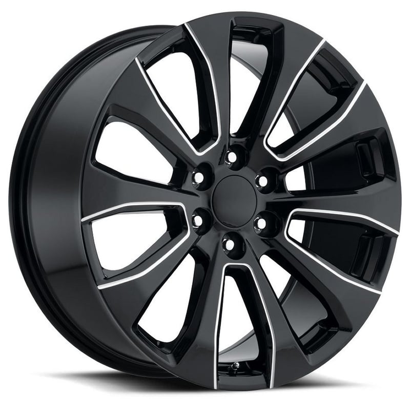 Factory Reproductions Replica GMC 2019 Silverado High Country FR92 Replica Wheel Gloss Black w/ Ball Milled FR92