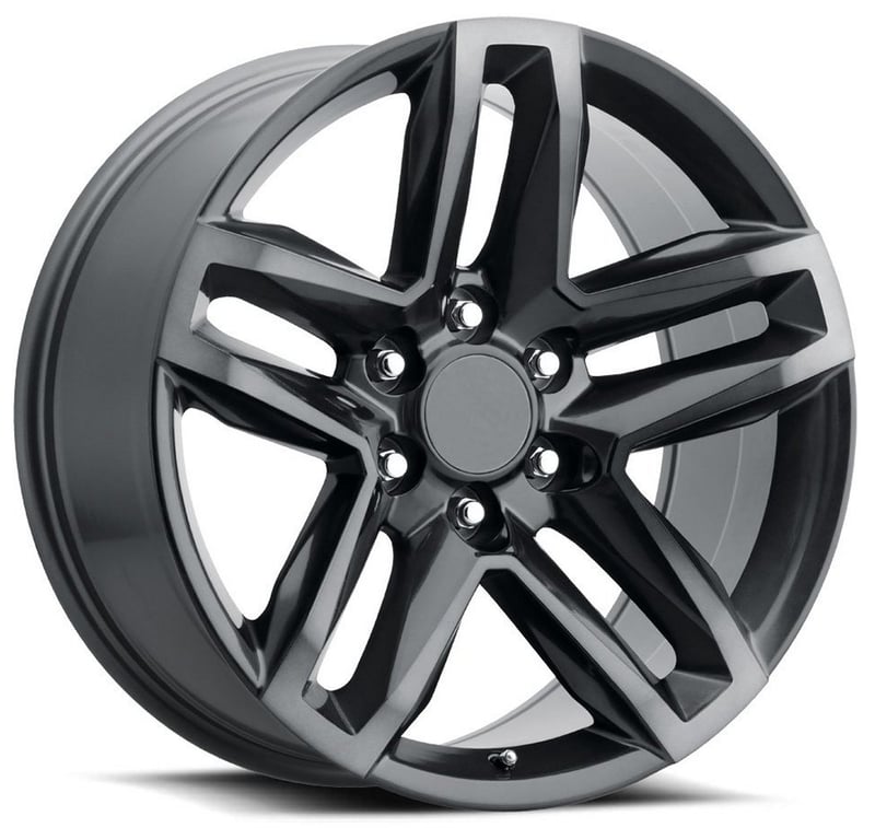 Factory Reproductions Replica Chevrolet 2019 Silverado Z71 Trail Boss FR94 Replica Wheel Titanium Grey w/ Dark Clear