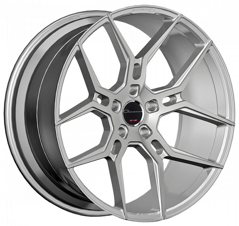 24x10 giovanna haleb gloss silver w/ machined face 5x120 22mm