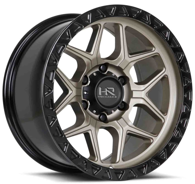 17x9 hardrock off-road h107 matte bronze w/ matte black lip ring 5x5/127 1mm