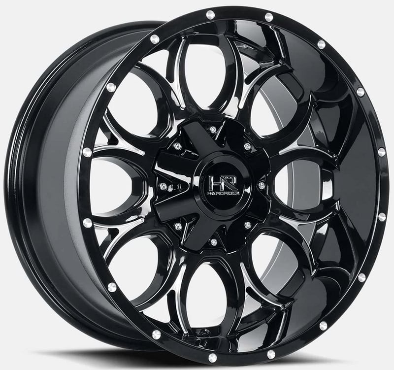 20x9 hardrock off-road h713 gloss black milled 8x170 0mm