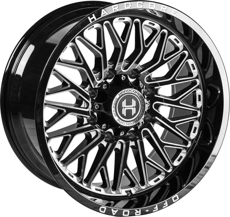20x10 hardcore off-road hc103 gloss black milled 5x5/127 5x5.5/139.7 -19mm