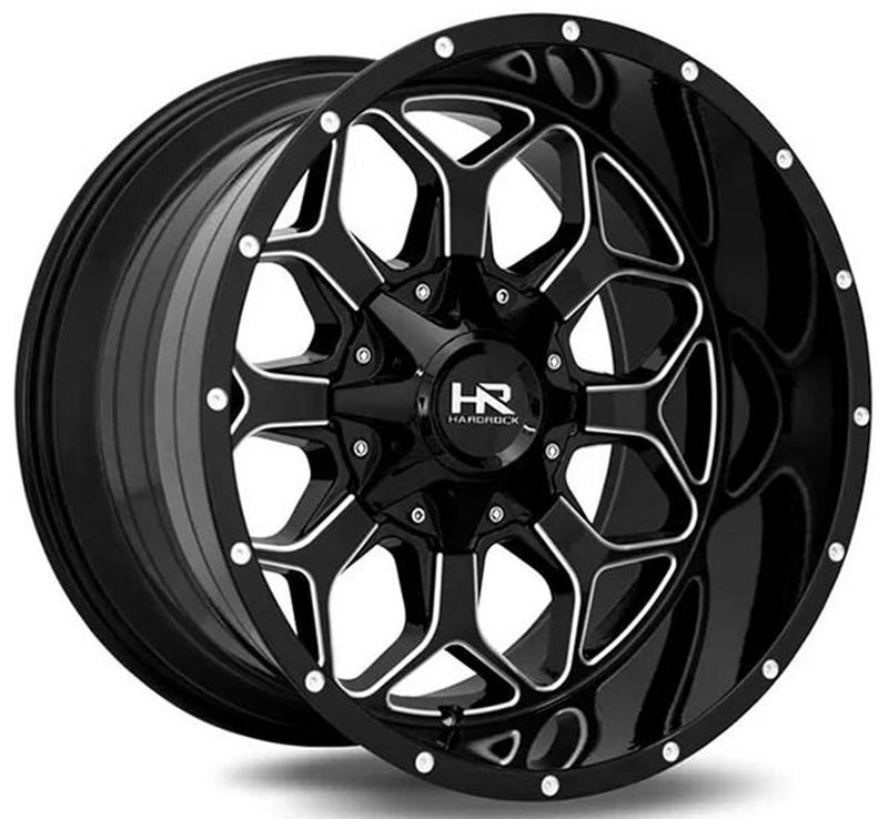 20x9 hardrock off-road h712 indestructible gloss black milled 8x170 0mm