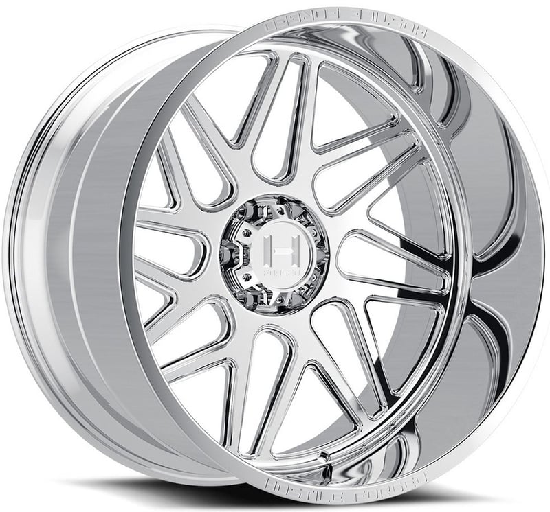 22x12 hostile forged hf108 full polished (forged) (directional) (6 lug) (* may require trimming) (left) 6x5.5/139.7 -44mm