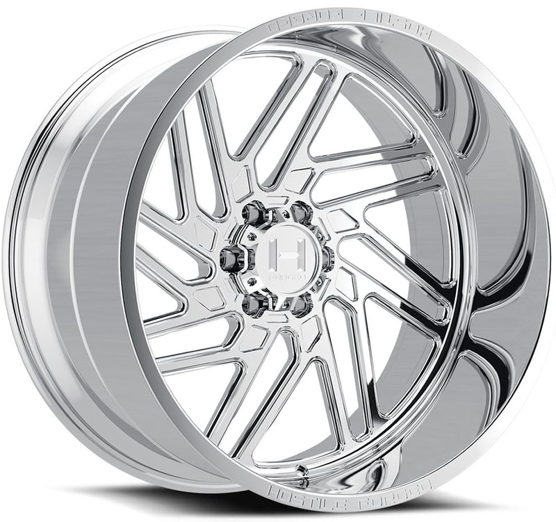 22x12 hostile forged hf116 full polished (forged) (directional) (6 lug) (* may require trimming) (right) 6x5.5/139.7 -44mm