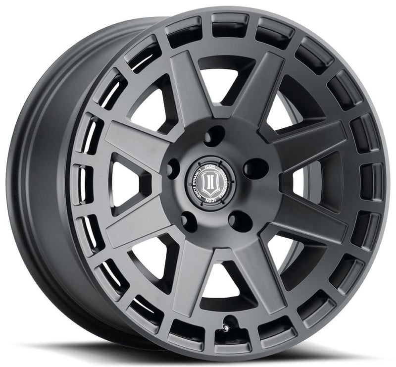 17x8.5 icon compass satin black 6x5.5/139.7 0mm