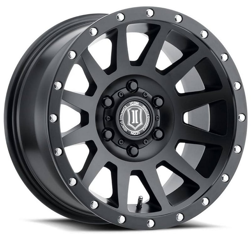 20x10 icon compression satin black (6 lug) 6x135 -19mm
