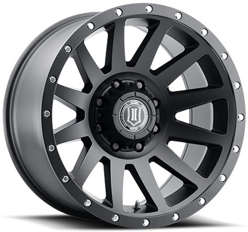 20x10 icon compression satin black (8 lug) 8x180 -19mm