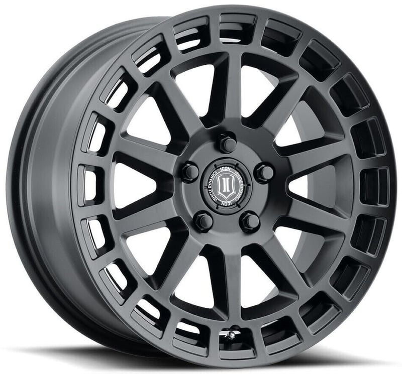 17x8 icon journey satin black 5x4.25/108 38mm
