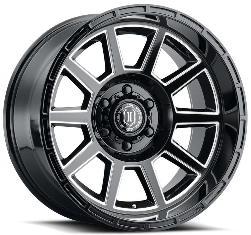 20x10 icon recoil gloss black milled 6x5.5/139.7 -24mm