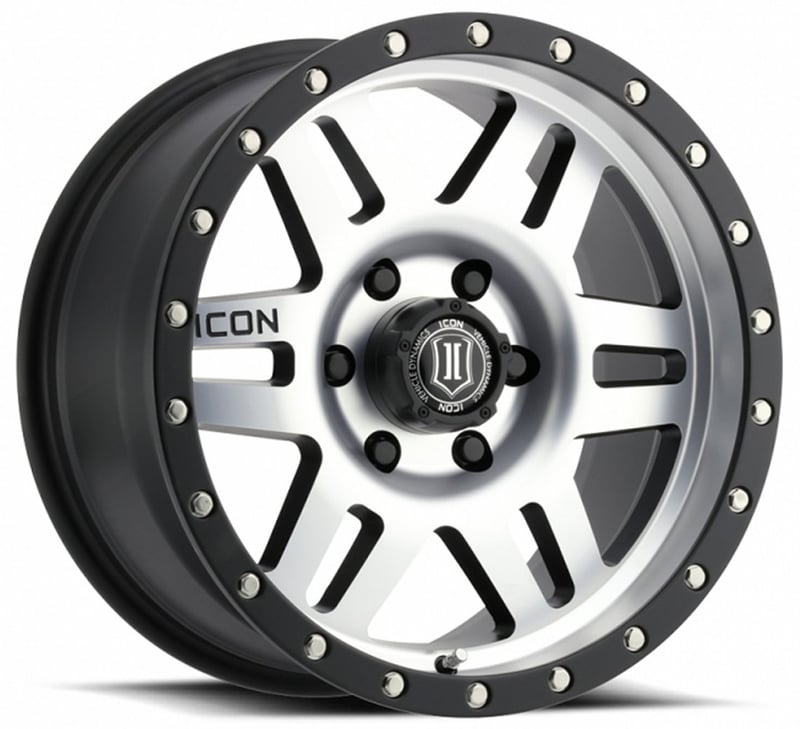 17x8.5 icon six speed satin black machined (6 lug) 6x135 6mm
