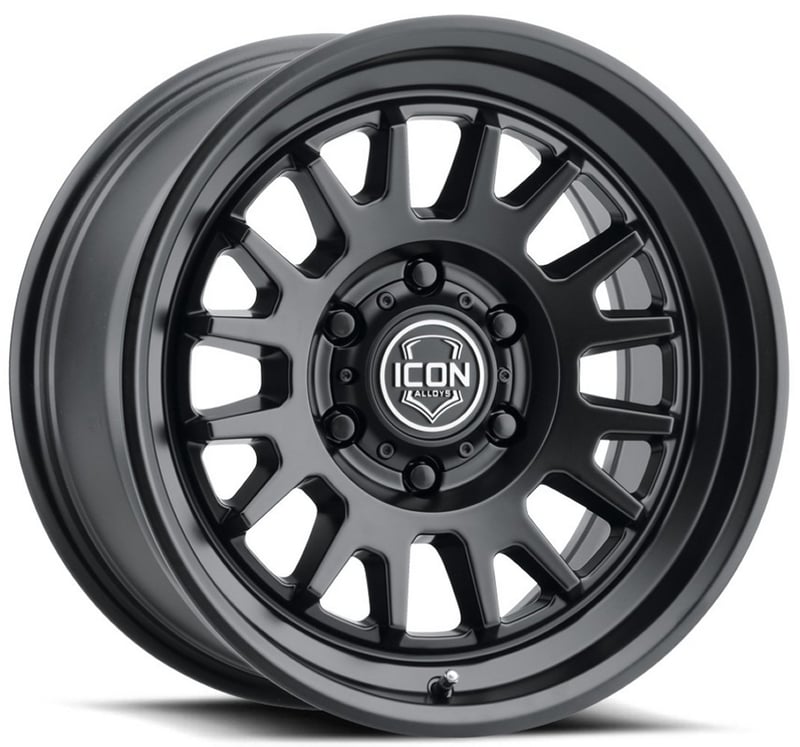 17x8.5 icon anza satin black 6x120 0mm