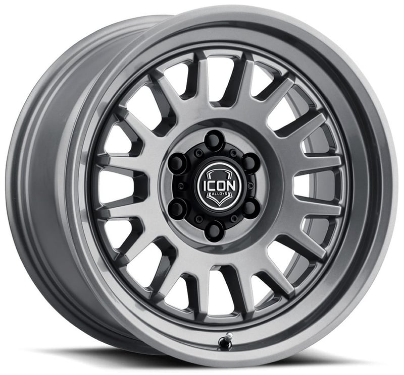 17x8.5 icon anza gunmetal 6x135 6mm
