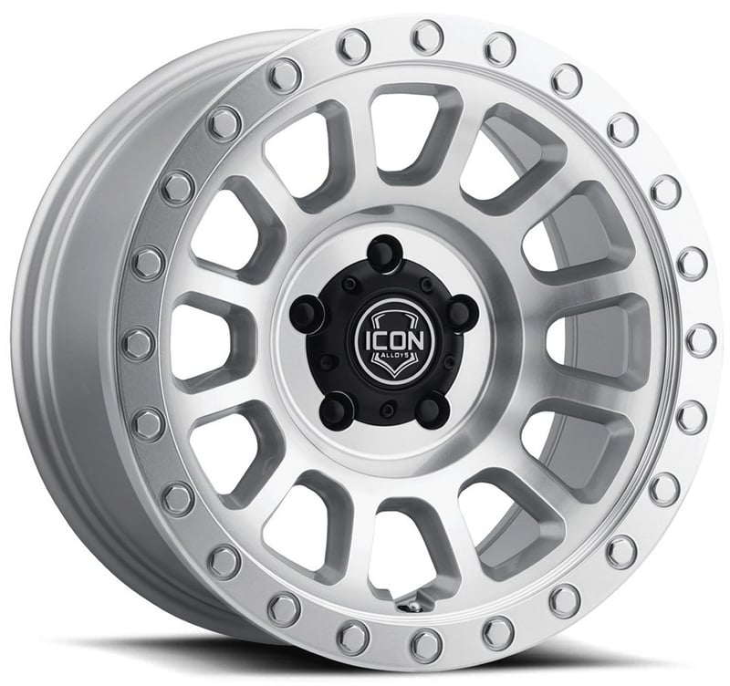 18x9 icon hulse silver machined 5x5/127 -12mm