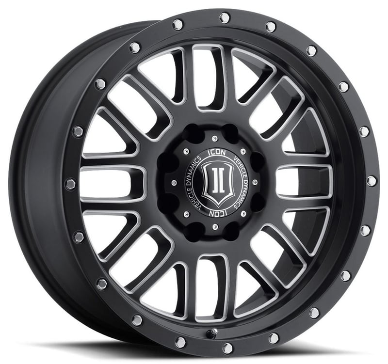 20x9 icon alpha satin black milled (8 lug) 8x170 0mm