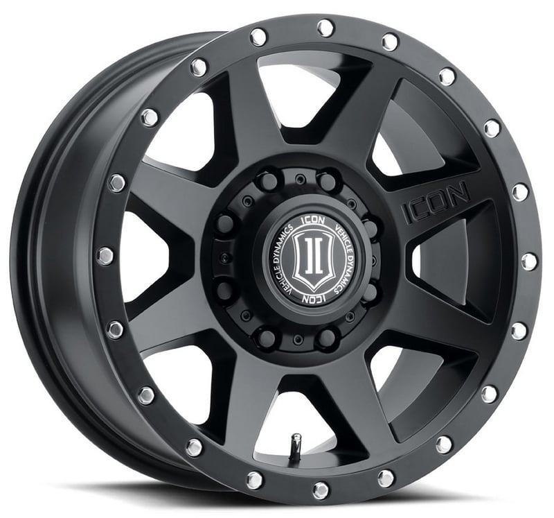 17x8.5 icon rebound hd satin black (8 lug) 8x170 6mm