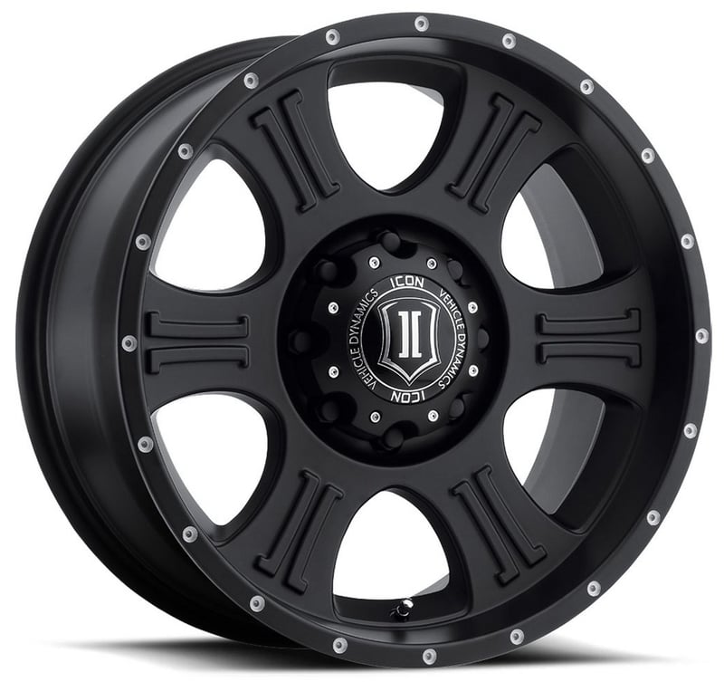 20x9 icon shield satin black (8 lug) 8x170 0mm