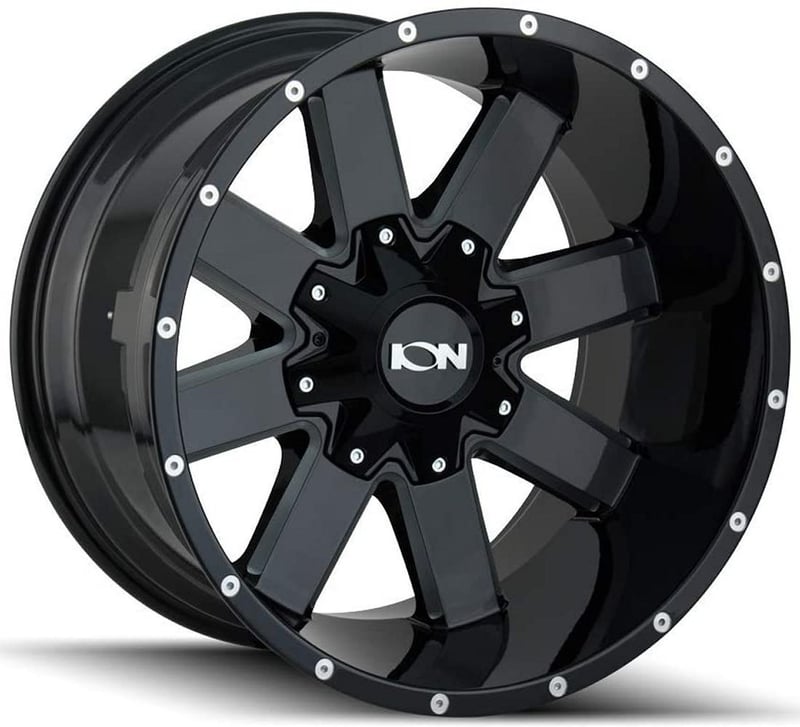 (clearance - no returns) 18x9 ion alloy 141 satin black 8x180 18mm