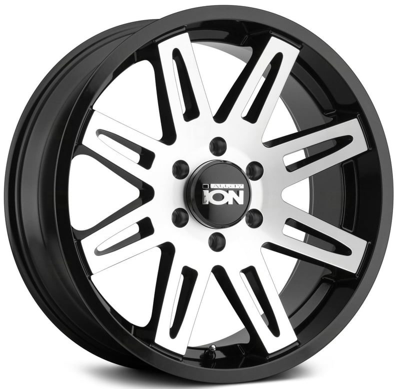 17x9 ion alloy 142 satin black w/ machined face 5x5/127 -12mm