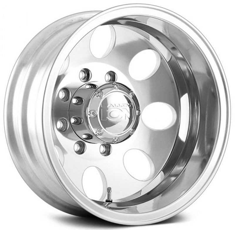 (clearance - no returns) 17x6.5 ion alloy dually rear 167 polished 8x210 -142mm 154.2 c.b.