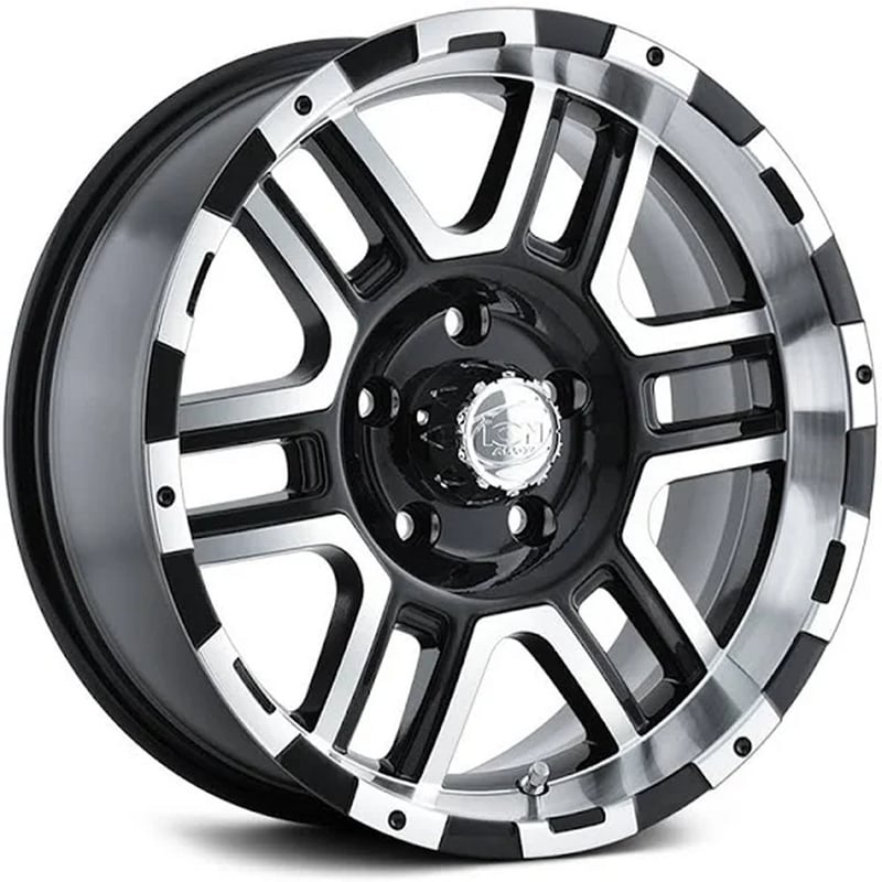(clearance - no returns) 18x9 ion alloy 179 satin black w/ machined face & lip 6x5.5/139.7 12mm