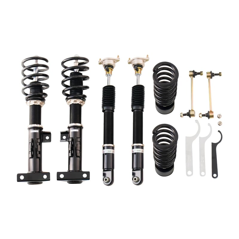 bc racing br series coilover 2008-2014 mercedes-benz c-class sedan (fits coupe 12-15) j-02-br