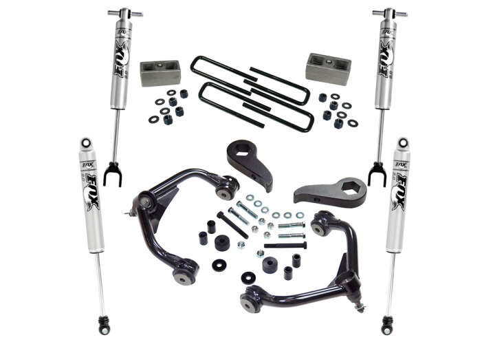 superlift 11-19 chevy silverado 2500hd - 3in lift kit w/ fox 2.0 series shocks k1010f