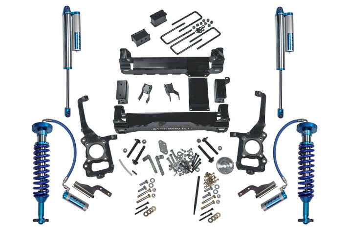 superlift 15-20 ford f-150 4wd 4.5in lift kit w/ king front coilovers / king reservoir rear shocks k128kg